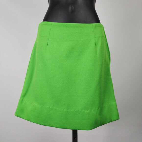 Vintage Handmade Lime Green Mini Skirt Size XS - Picture 1 of 6
